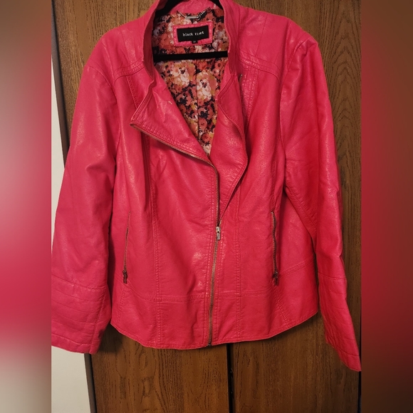 Black Rivet Jackets & Blazers - Black Rivet ☃️Pink Faux Leather Jacket 3x